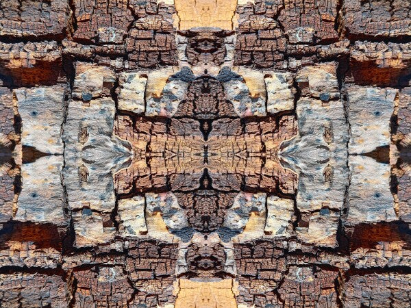 Chunky 1 - a stunning 16" x 12" Acrylic Print of Mirrored Natural Wood
