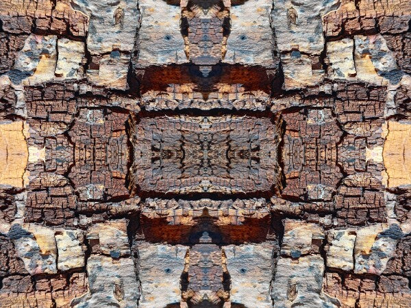 Chunky 4 - a stunning 16" x 12" Acrylic Print of Mirrored Natural Wood