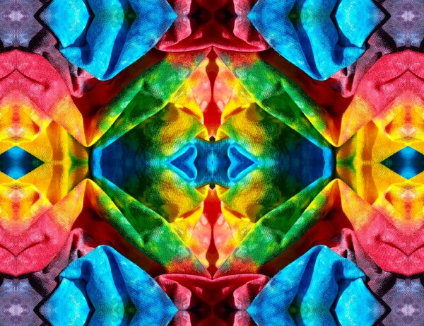 Carnaval 4 - Let the good times roll in a burst of color for your walls! Canvas prints of Tie-Dyed Cloth 16" x 12" or 24"x 18"