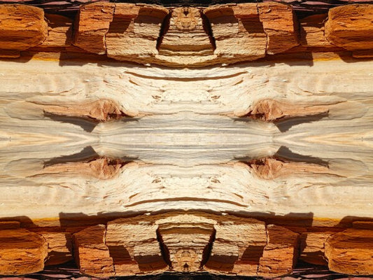 Comanche Trail #4 - a stunning 16" x 12" Acrylic Print of Mirrored Natural Wood