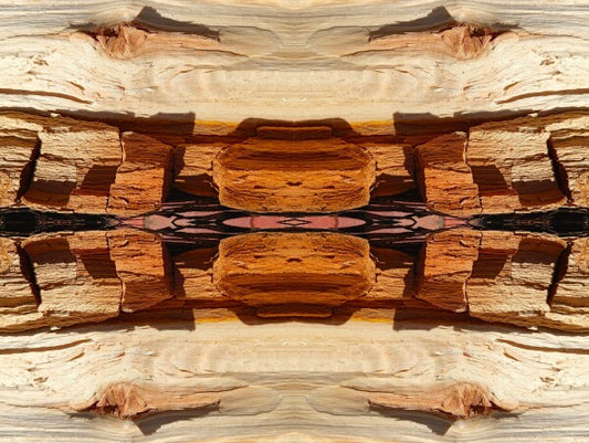 Comanche Trail #3 - a stunning 16"x12" Acrylic Print of Mirrored Natural Wood