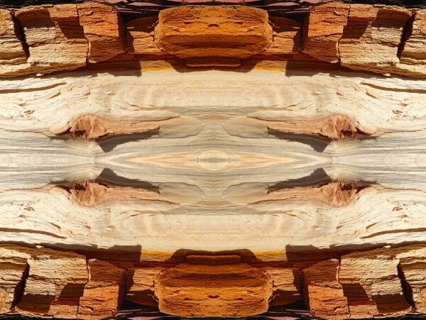 Comanche Trail #2 - a stunning 16" x 12" Acrylic Print of Mirrored Natural Wood