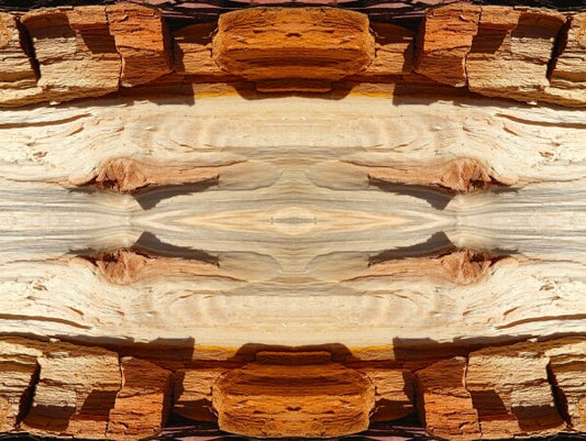 Comanche Trail #2 - a stunning 16" x 12" Acrylic Print of Mirrored Natural Wood
