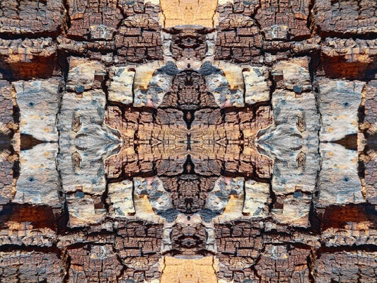 Chunky 1 - a stunning 16" x 12" Acrylic Print of Mirrored Natural Wood