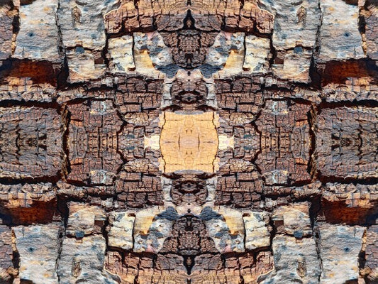 Chunky 2 - a stunning 16" x 12" Acrylic Print of Mirrored Natural Wood