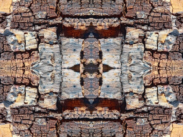 Chunky 3 - a stunning 16" x 12" Acrylic Print of Mirrored Natural Wood