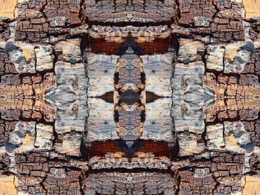 Chunky 3 - a stunning 16" x 12" Acrylic Print of Mirrored Natural Wood