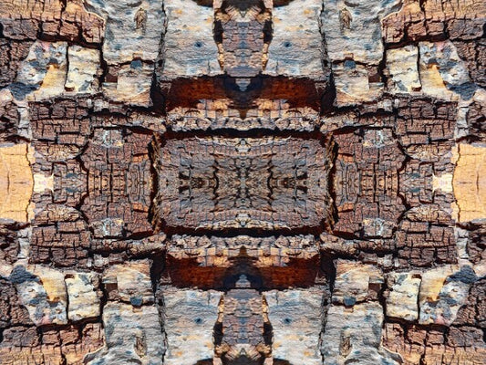 Chunky 4 - a stunning 16" x 12" Acrylic Print of Mirrored Natural Wood