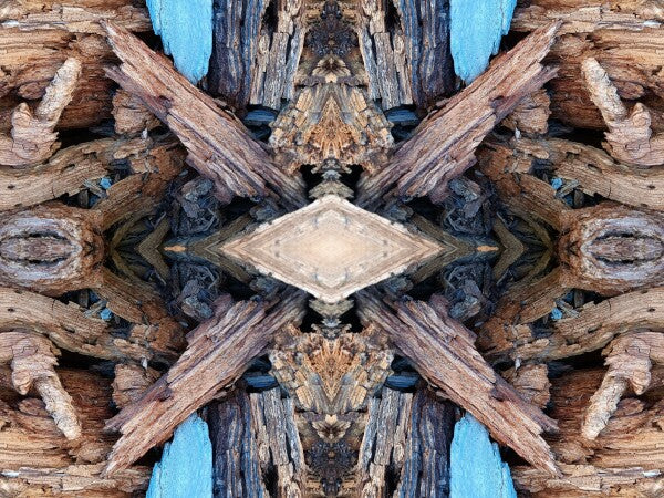 Purgatory 4 - a stunning 16" x 12" Acrylic Print of Mirrored Natural Wood