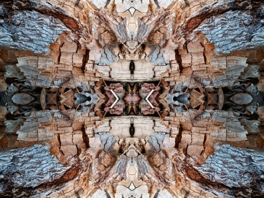 Mosaic 1 - a stunning 16" x 12" Acrylic Print of Mirrored Natural Wood