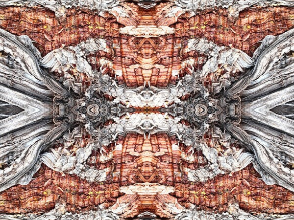 Our Lady 3 - Bring striking contrasts and holy flair to your walls with an inspiring 16" x 12" Acrylic Print of Mirrored Natural Wood