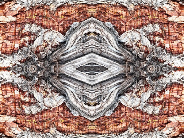 Our Lady 4 - Bring striking contrasts and holy flair to your walls with an inspiring 16" x 12" Acrylic Print of Mirrored Natural Wood