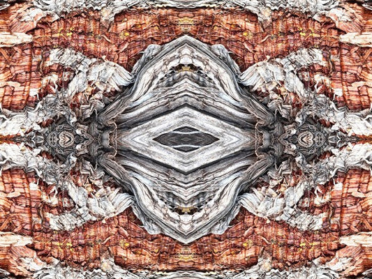 Our Lady 4 - Bring striking contrasts and holy flair to your walls with an inspiring 16" x 12" Acrylic Print of Mirrored Natural Wood