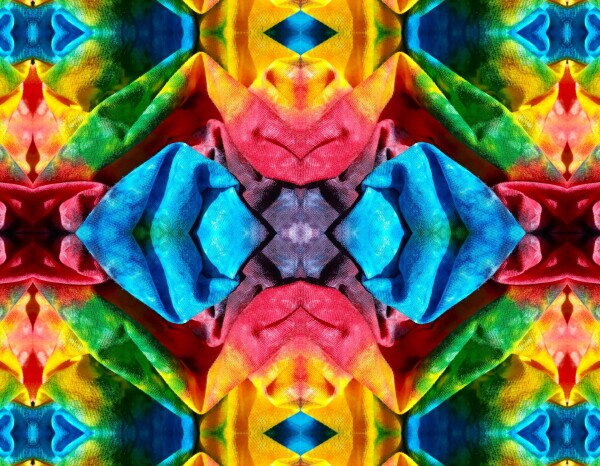 Carnaval 1 - Let the good times roll in a burst of color for your walls! Canvas prints of Tie-Dyed Cloth 16" x 12" or 24"x 18"