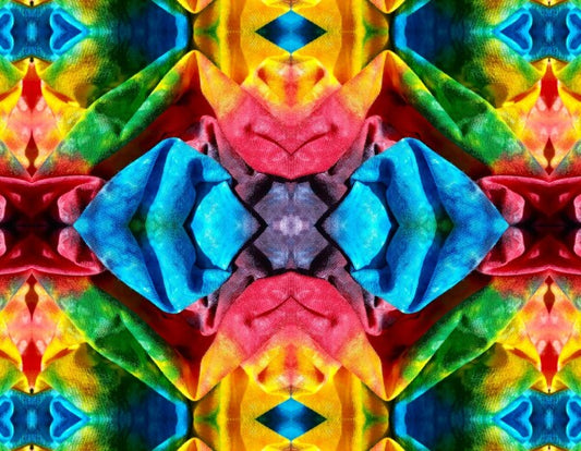 Carnaval 1 - Let the good times roll in a burst of color for your walls! Canvas prints of Tie-Dyed Cloth 16" x 12" or 24"x 18"
