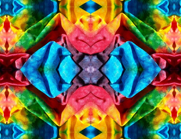 Carnaval 1 - Let the good times roll in a burst of color for your walls! Canvas prints of Tie-Dyed Cloth 16" x 12" or 24"x 18"