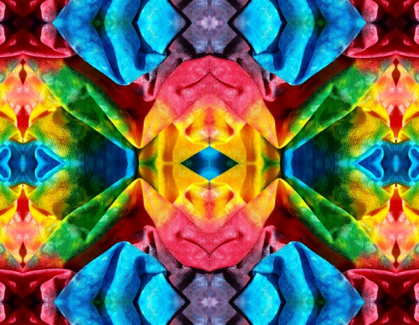 Carnaval 2 - Let the good times roll in a burst of color for your walls! Canvas prints of Tie-Dyed Cloth 16" x 12" or 24"x 18"