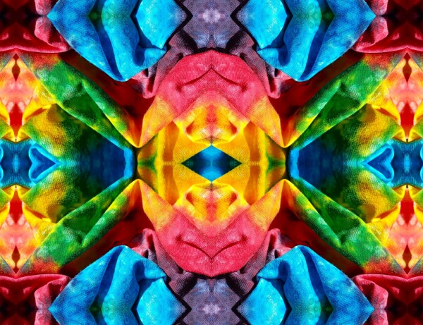 Carnaval 2 - Let the good times roll in a burst of color for your walls! Canvas prints of Tie-Dyed Cloth 16" x 12" or 24"x 18"