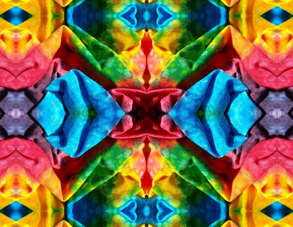 Carnaval 3 - Let the good times roll in a burst of color for your walls! Canvas prints of Tie-Dyed Cloth 16" x 12" or 24"x 18"