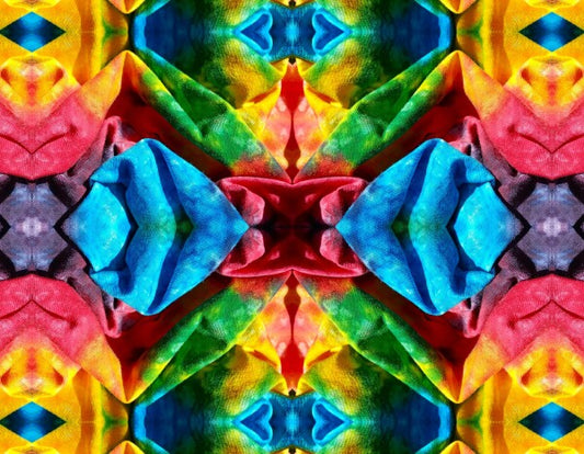 Carnaval 3 - Let the good times roll in a burst of color for your walls! Canvas prints of Tie-Dyed Cloth 16" x 12" or 24"x 18"