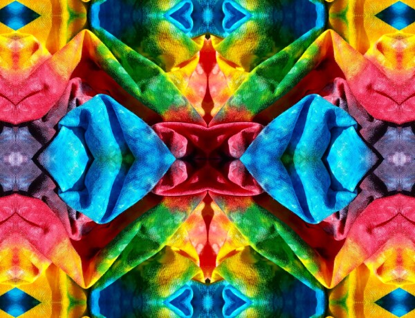 Carnaval 3 - Let the good times roll in a burst of color for your walls! Canvas prints of Tie-Dyed Cloth 16" x 12" or 24"x 18"