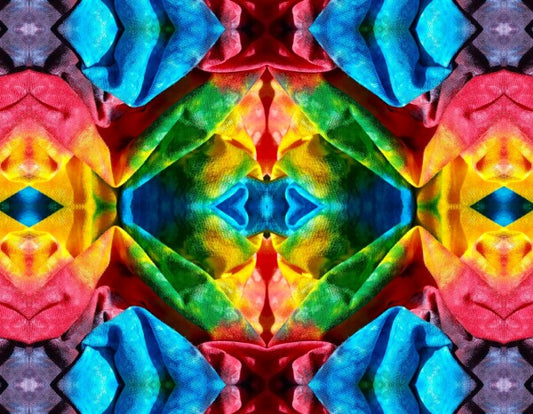 Carnaval 4 - Let the good times roll in a burst of color for your walls! Canvas prints of Tie-Dyed Cloth 16" x 12" or 24"x 18"