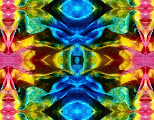 Serendipity 1 - Dig the good fortune of having happiness plunked on your walls! Canvas prints of Tie-Dyed Cloth 16" x 12" or 24"x 18"