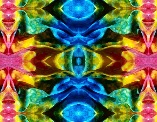 Serendipity 1 - Dig the good fortune of having happiness plunked on your walls! Canvas prints of Tie-Dyed Cloth 16" x 12" or 24"x 18"