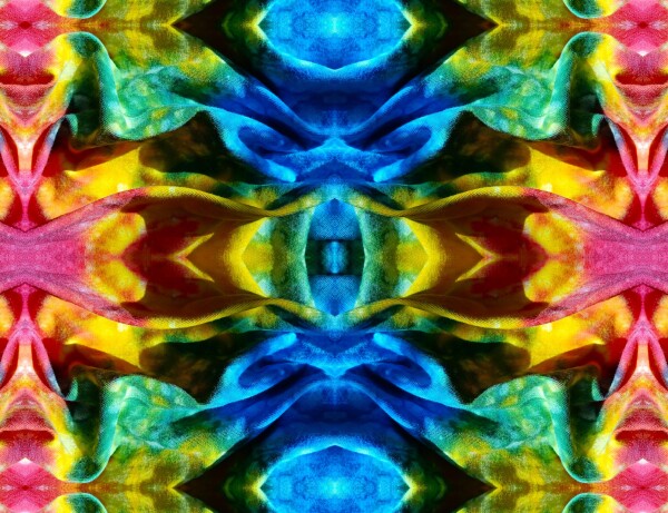 Serendipity 1 - Dig the good fortune of having happiness plunked on your walls! Canvas prints of Tie-Dyed Cloth 16" x 12" or 24"x 18"