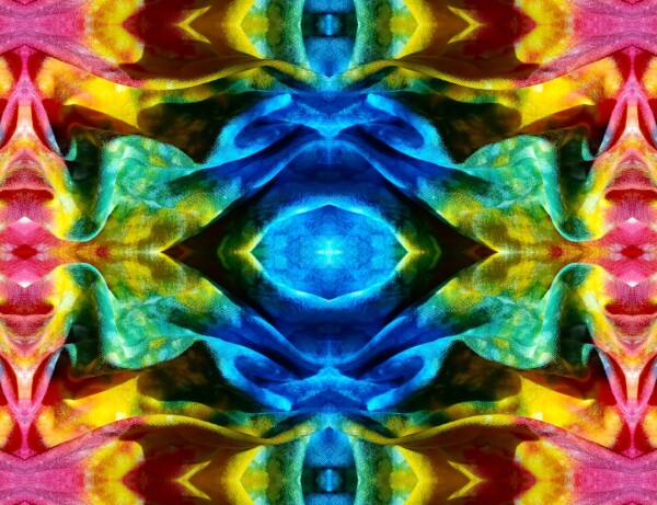 Serendipity 2 - Dig the good fortune of having happiness plunked on your walls! Canvas prints of Tie-Dyed Cloth 16" x 12" or 24"x 18"