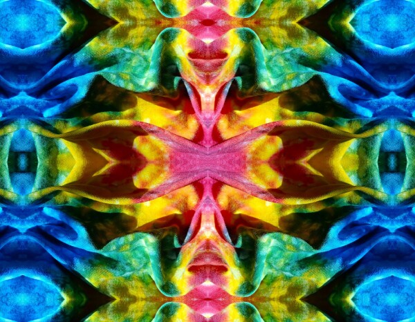 Serendipity 3 - Dig the good fortune of having happiness plunked on your walls! Canvas prints of Tie-Dyed Cloth 16" x 12" or 24"x 18"