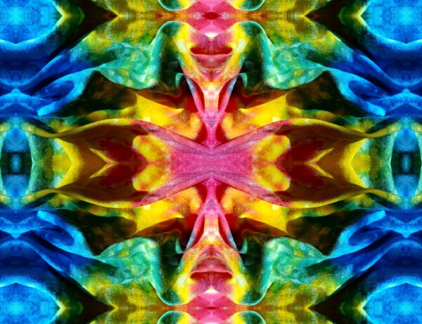 Serendipity 3 - Dig the good fortune of having happiness plunked on your walls! Canvas prints of Tie-Dyed Cloth 16" x 12" or 24"x 18"