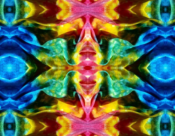 Serendipity 4 - Dig the good fortune of having happiness plunked on your walls! Canvas prints of Tie-Dyed Cloth 16" x 12" or 24"x 18"