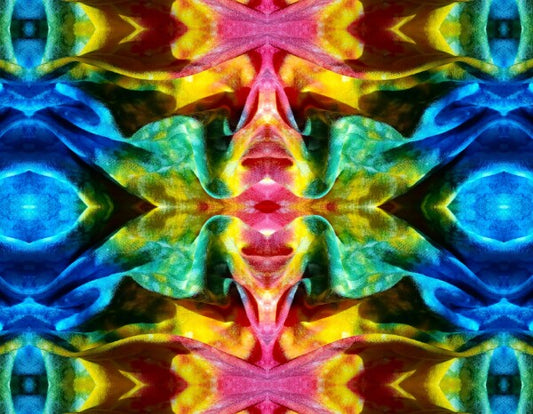 Serendipity 4 - Dig the good fortune of having happiness plunked on your walls! Canvas prints of Tie-Dyed Cloth 16" x 12" or 24"x 18"